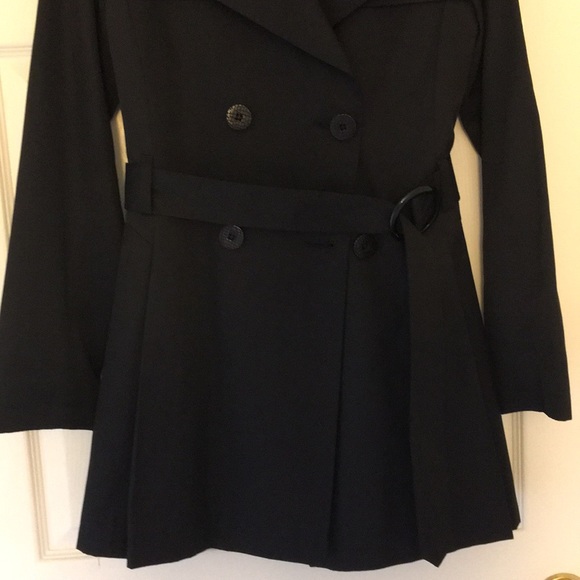 Via Spiga Black Trench Coat - Picture 3 of 5